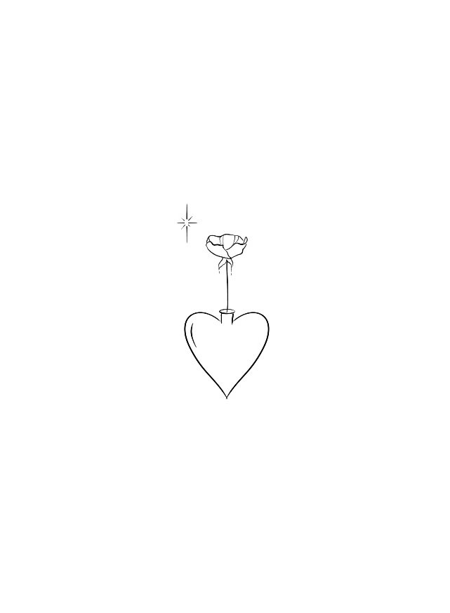 flower in heart design